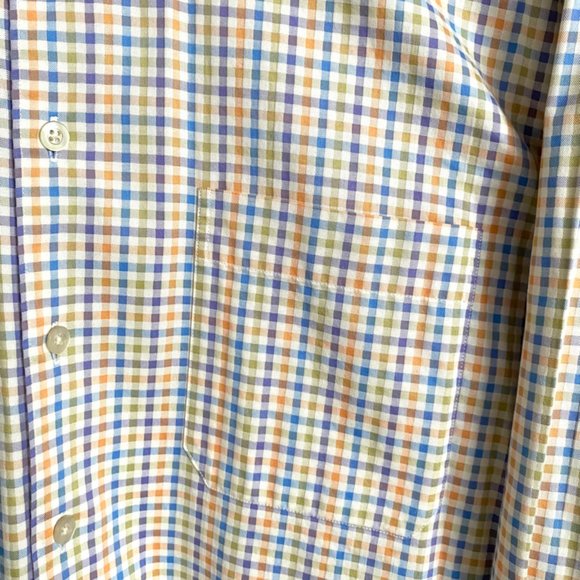 NWOT Scott Barber Multi-Color Spring Button-Down Shirt - Picture 5 of 8